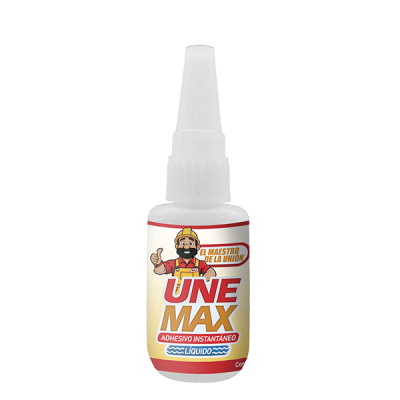 UNEMAX - Pegamento Instantáneo LÍQUIDO, Transparente 20gr.