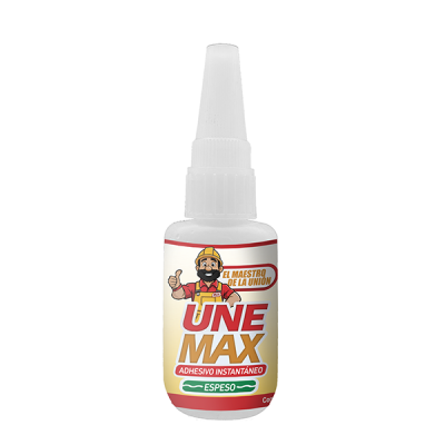 UNEMAX - Pegamento Instantáneo ESPESO, Transparente 20gr.